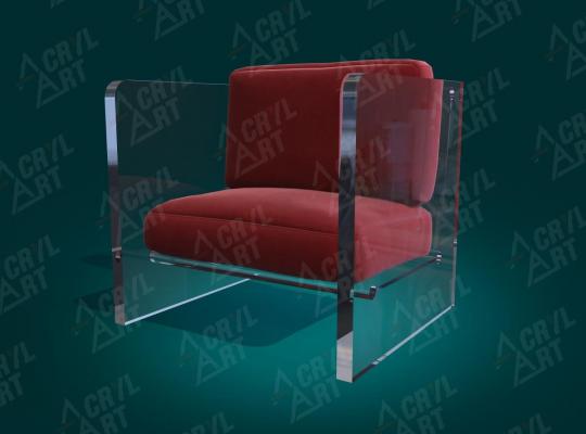 Прозрачное акриловое кресло 